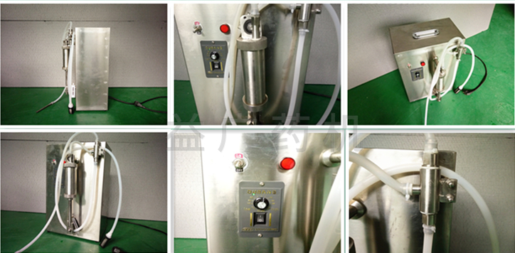 100ml不銹鋼泵定量灌裝機細節圖 100ml不銹鋼泵定量灌裝機細節圖